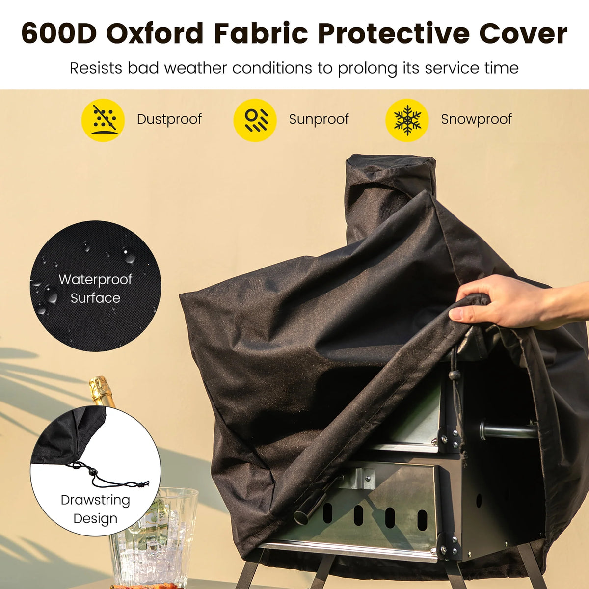 Wood Fired Pizza Oven with Waterproof Cover F534