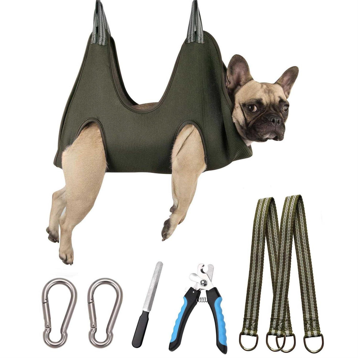 10 in 1 Pet Grooming Hammock Harness with Nail Clippers D10801