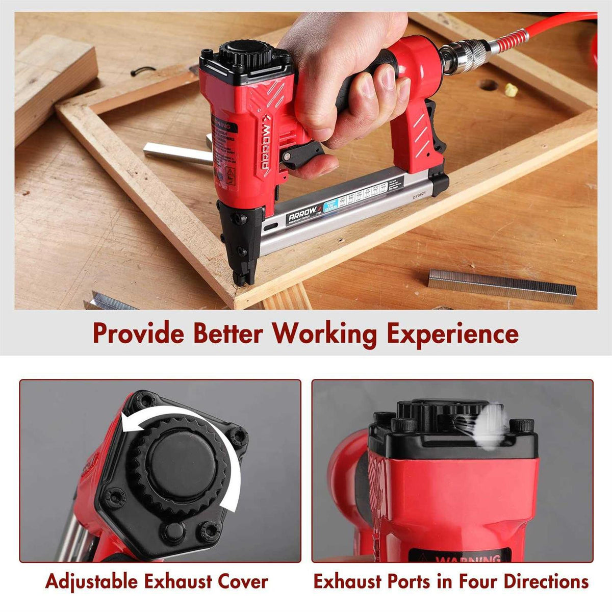 Oil-Free Staple Gun with 3750 Pieces T50 1/4 M6667