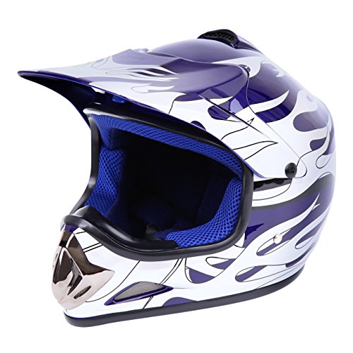 Youth Kids Offroad Helmet Motocross Helmet Dirt Bike ATV Motorcycle Helmet (Red, Medium) P5297