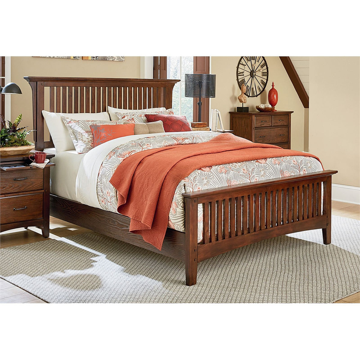 Vintage Oak Finish King Headboard H800495