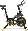 Indoor Cycling Bike Stationary Exercise Bike with LCD Monitor and Clip in Pedals P792990