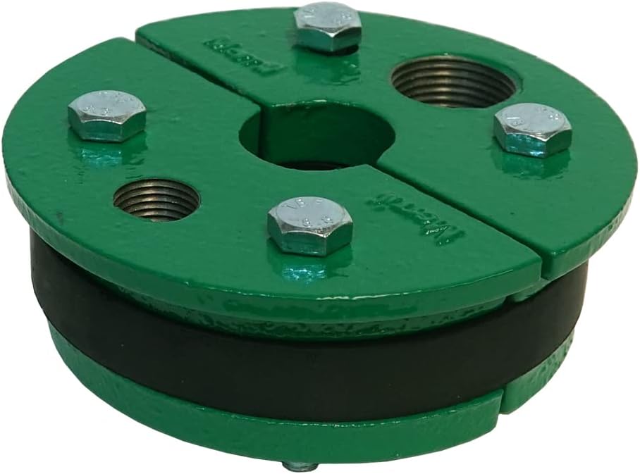 5 Cast Iron Well Seal Cap Split Top Plate Single Drop 1in A63848