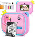 Instant Print Camera for Kids, Zero Ink Kids Camera with Print Paper, Selfie Video Digital Camera with HD 1080P 2.4 Inch IPS Screen Z599