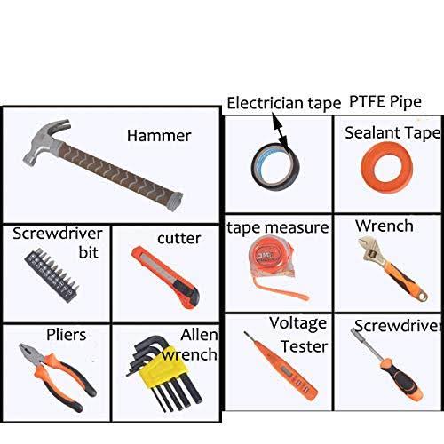 Household Hand Tool Kit with Hammer Case E6098