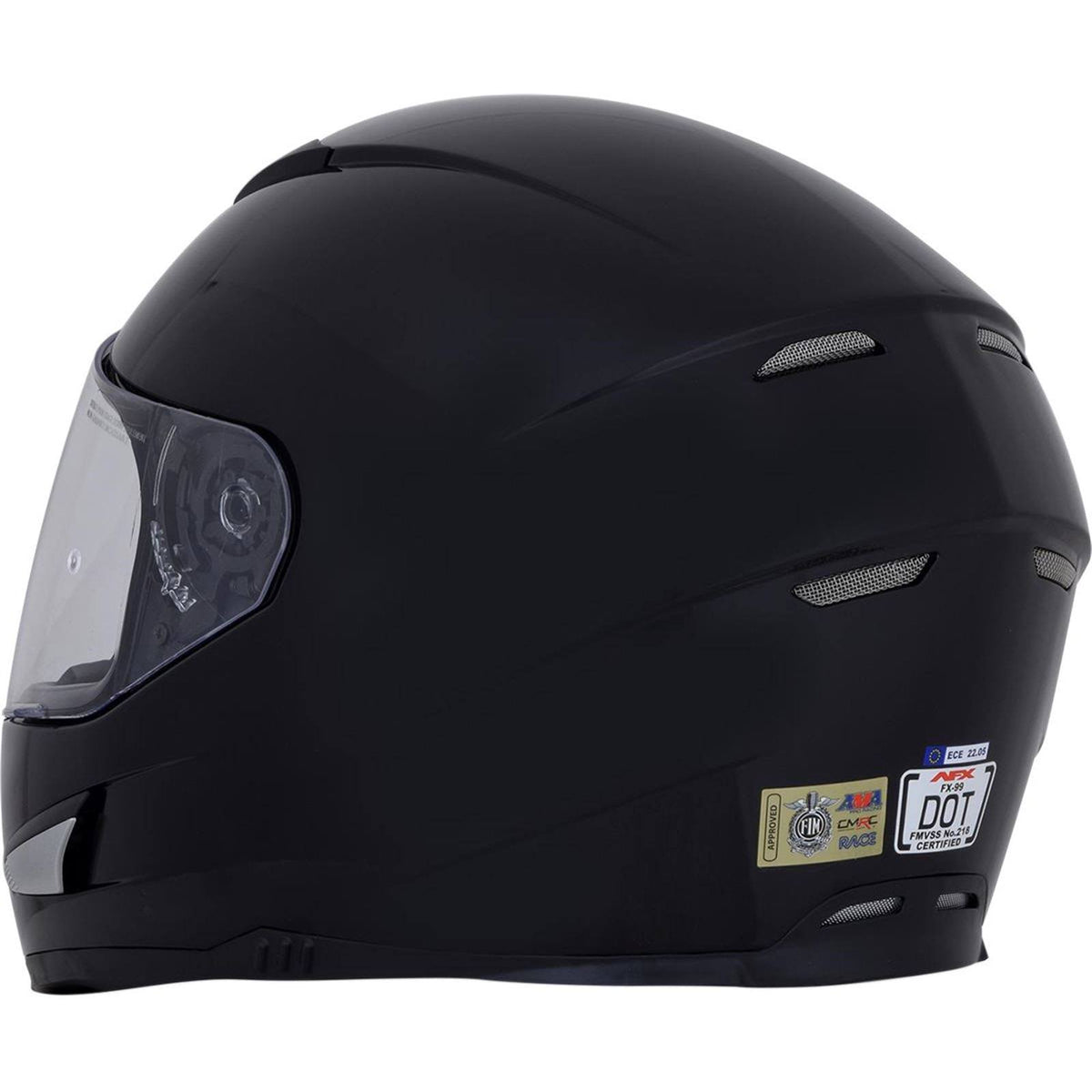 Gloss Black Solid Helmet D964
