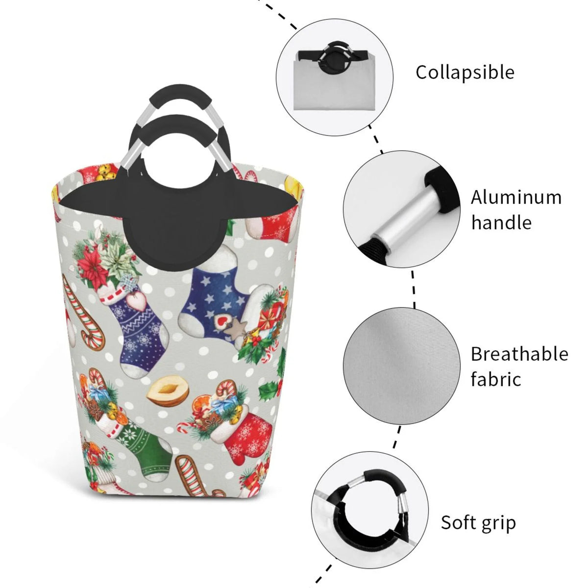 Collapsible Laundry Basket Hamper 50L N72544