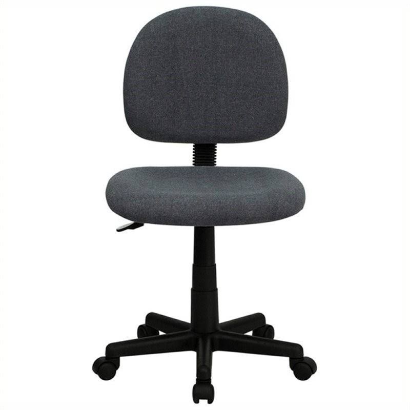 Armless Ergonomic Task Office Chair in Gray W450401