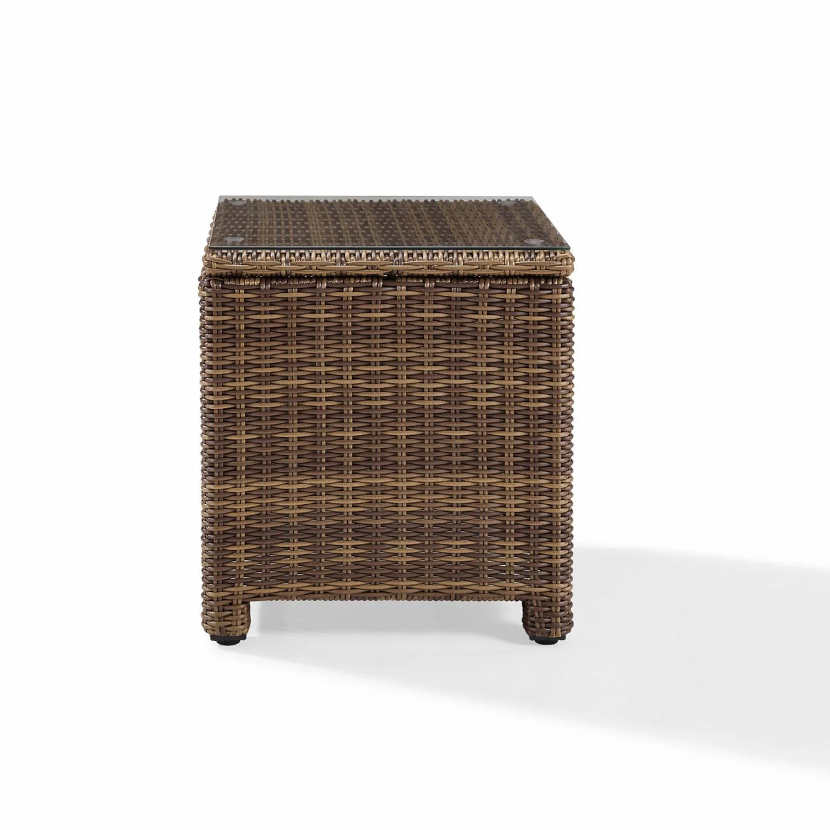 Brown Wicker Rattan Patio End Table C904578