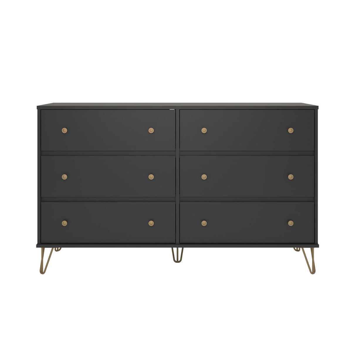 Black 6 Drawer Dresser S44267