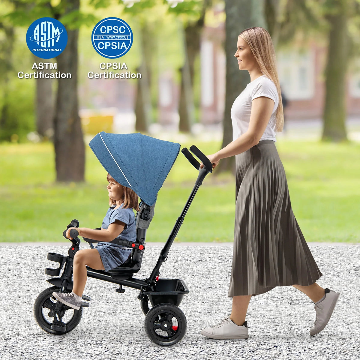 4-in-1 Baby Tricycle Pink T725046