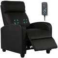 Black PU Leather Massage Recliner Chair with Footrest Z5638
