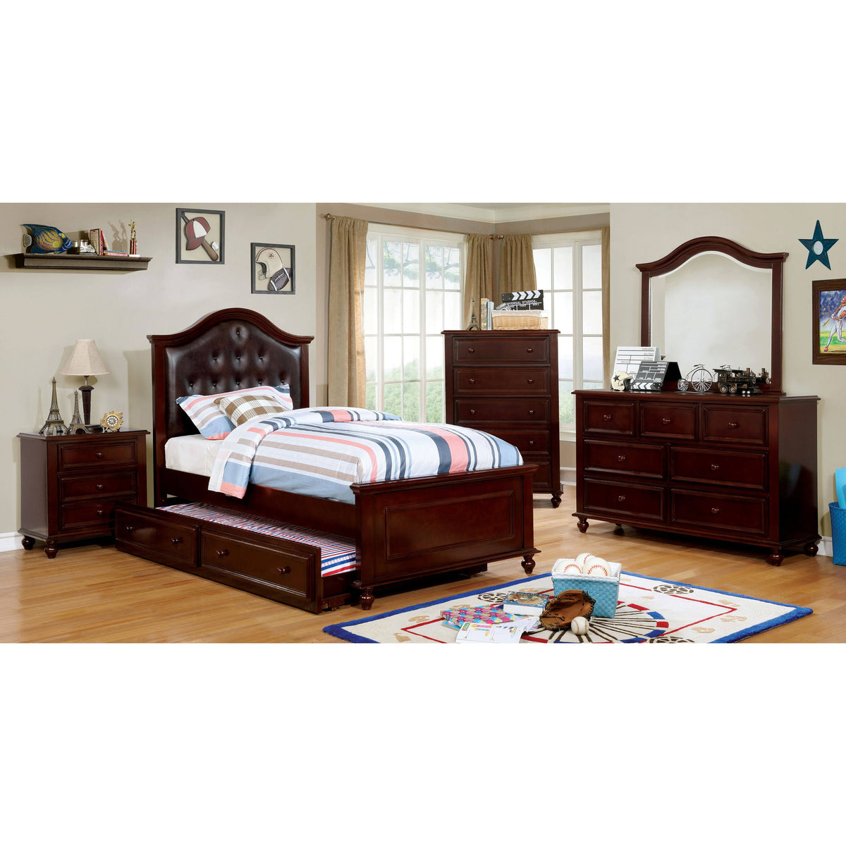 Brown 5-Drawer Youth Chest P916