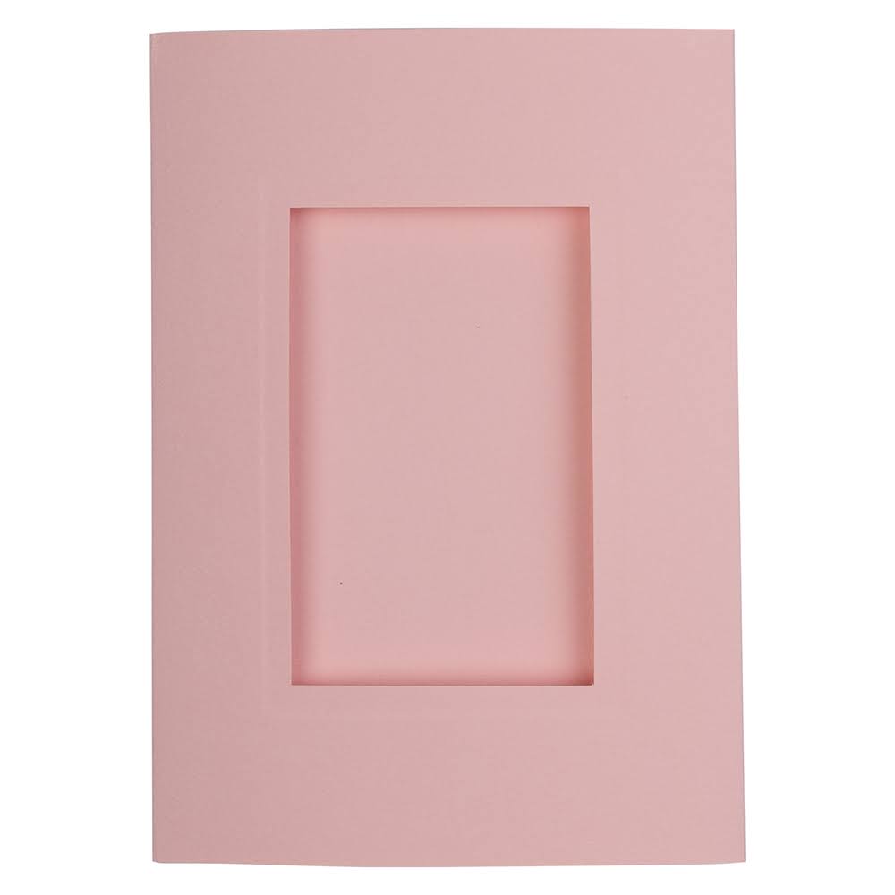 Baby Pink Foldover Cards with Photo Opening, 200 per Pack A251429