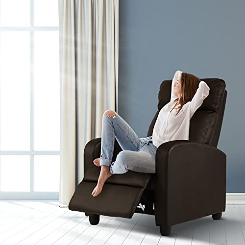 Black PU Leather Massage Recliner Chair with Footrest Z5638