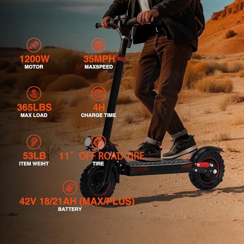 48V 1200W 35 Mph Foldable Electric Scooter with Seat R692576
