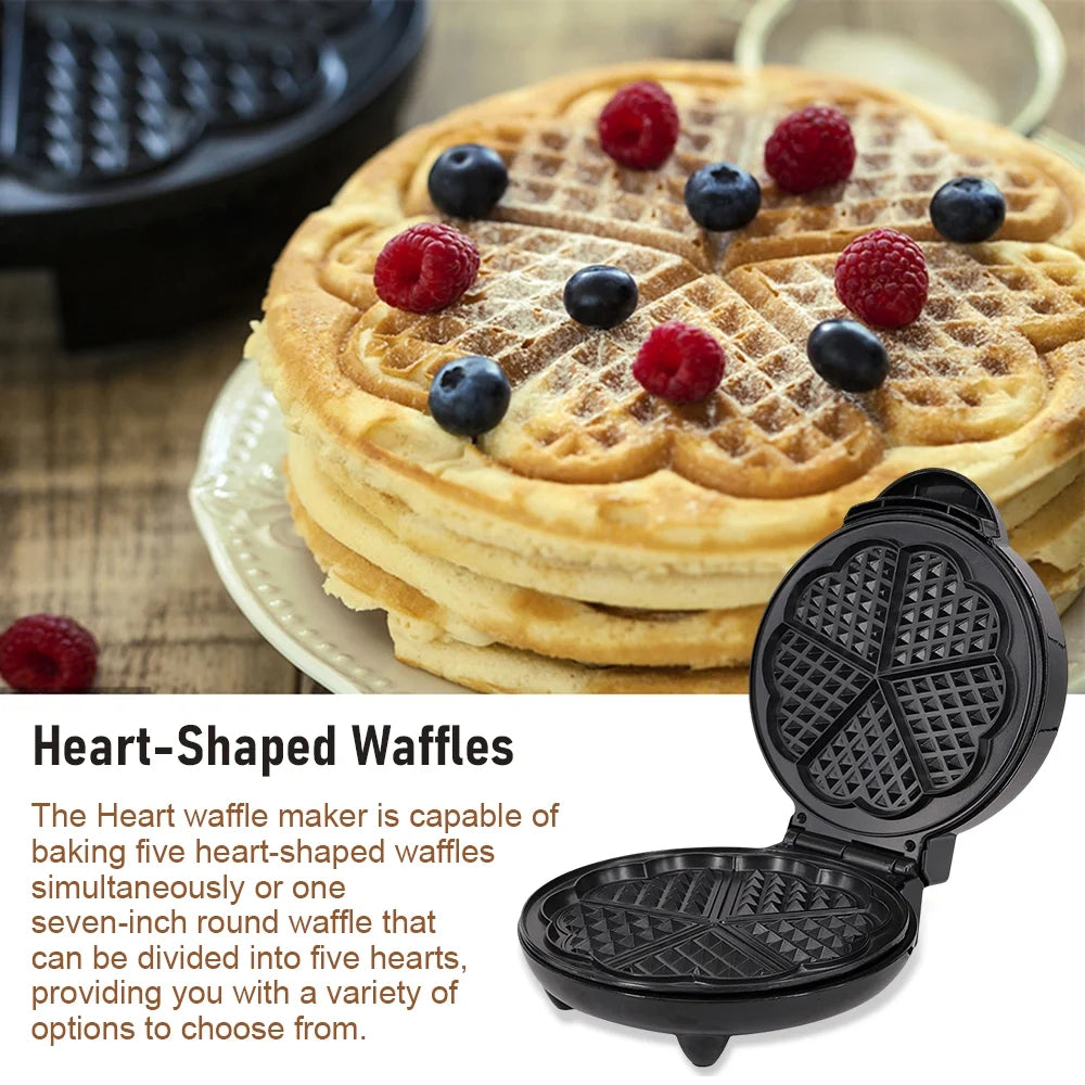 1000W Heart-Shaped Electric Waffle Maker Y36231