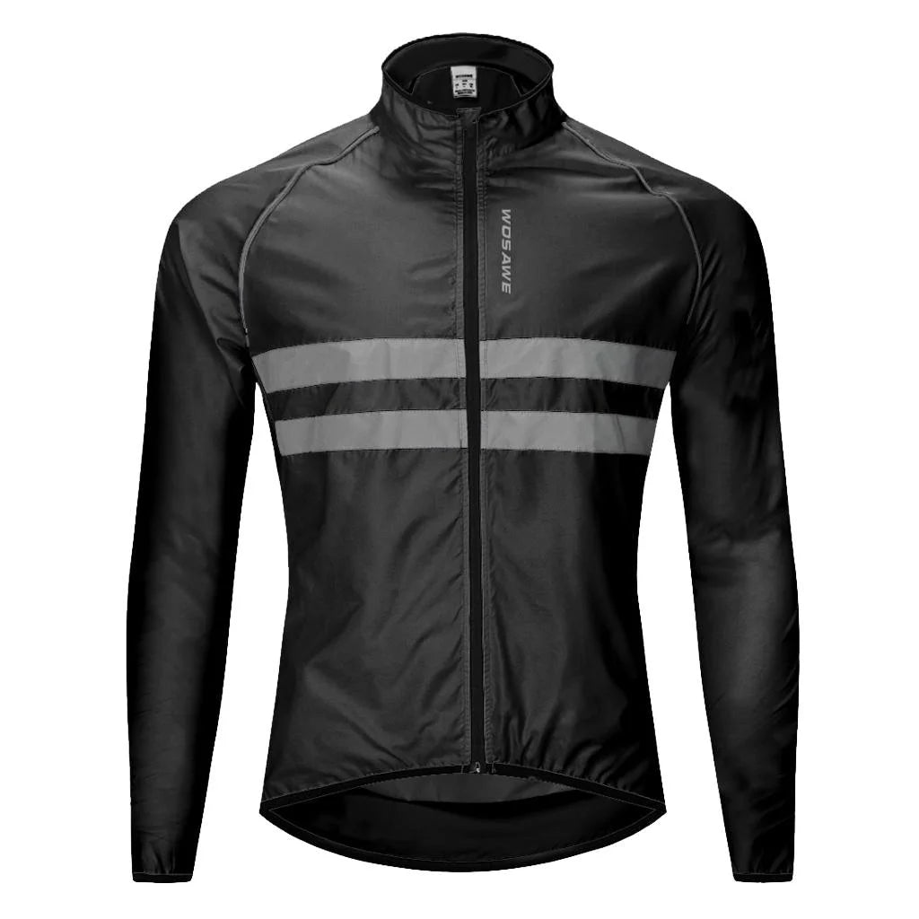 Black XXL Windproof Long-Sleeve Riding Jacket O810600