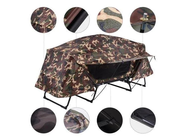 Folding Camping Tent Cot with Rain Fly Y8928