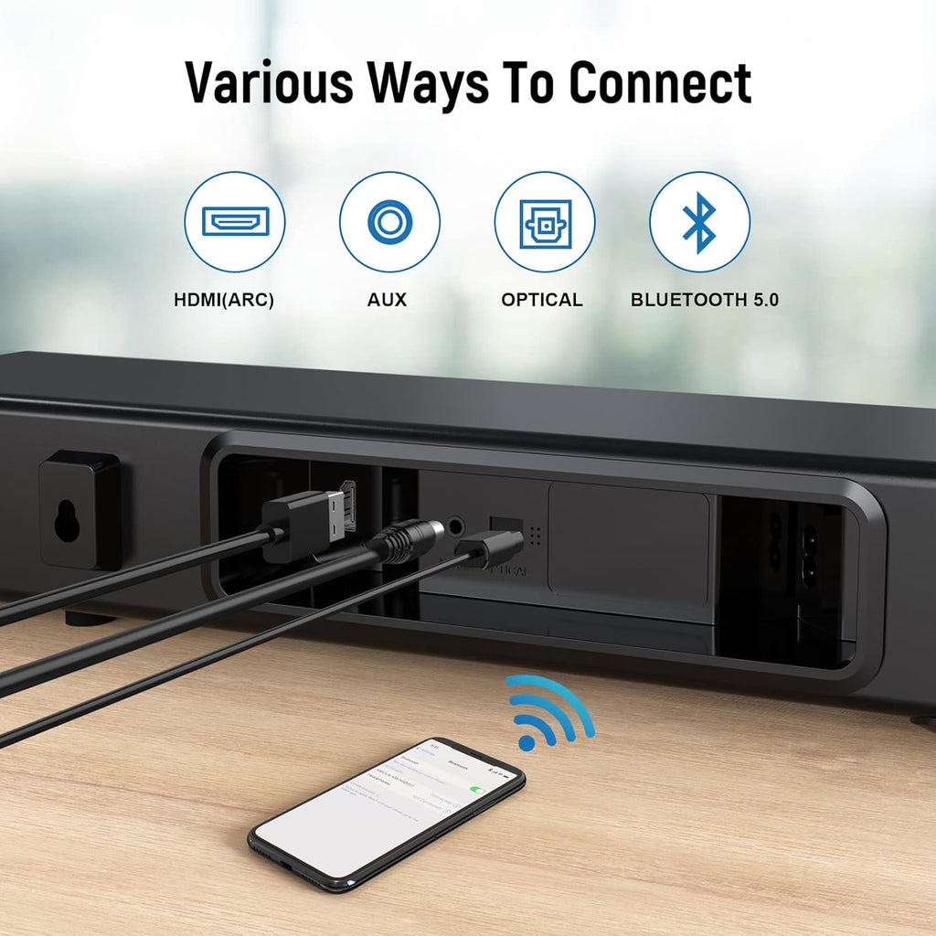 Black 2.1CH Sound Bar with Dual Subwoofers Z582912