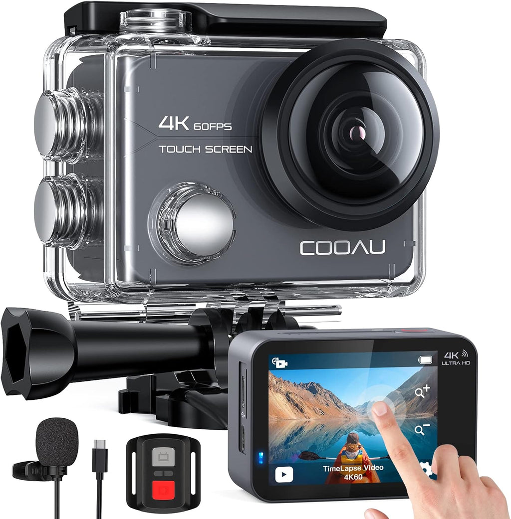 Native 4K 60fps 20MP Touch Screen Wi-Fi Action Sports Camera with 40M Waterproof Case Y8964