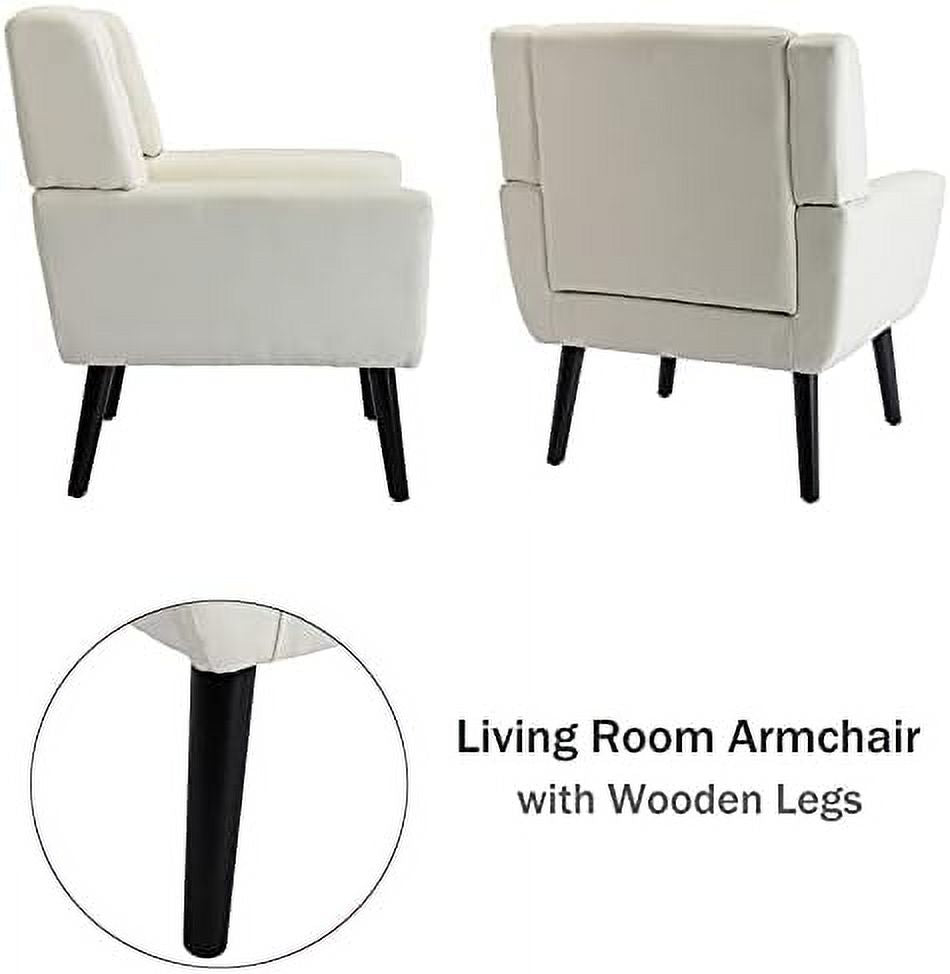 Yellow Upholstered Fabric Accent Chair with Arms E9546