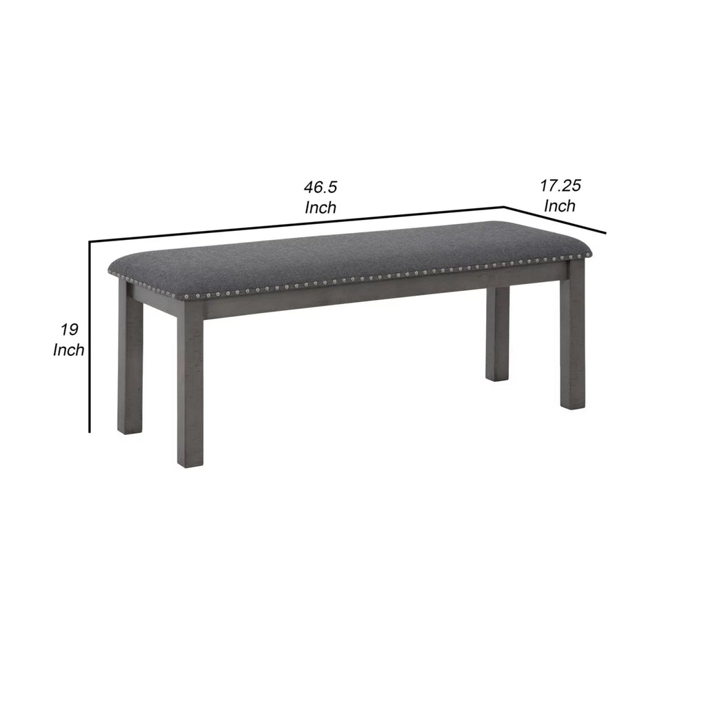 Antique Gray Wood Bench Q38806