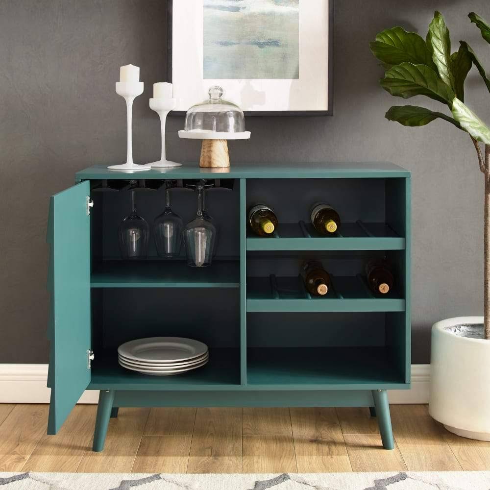 Dark Teal Bar Cabinet W968