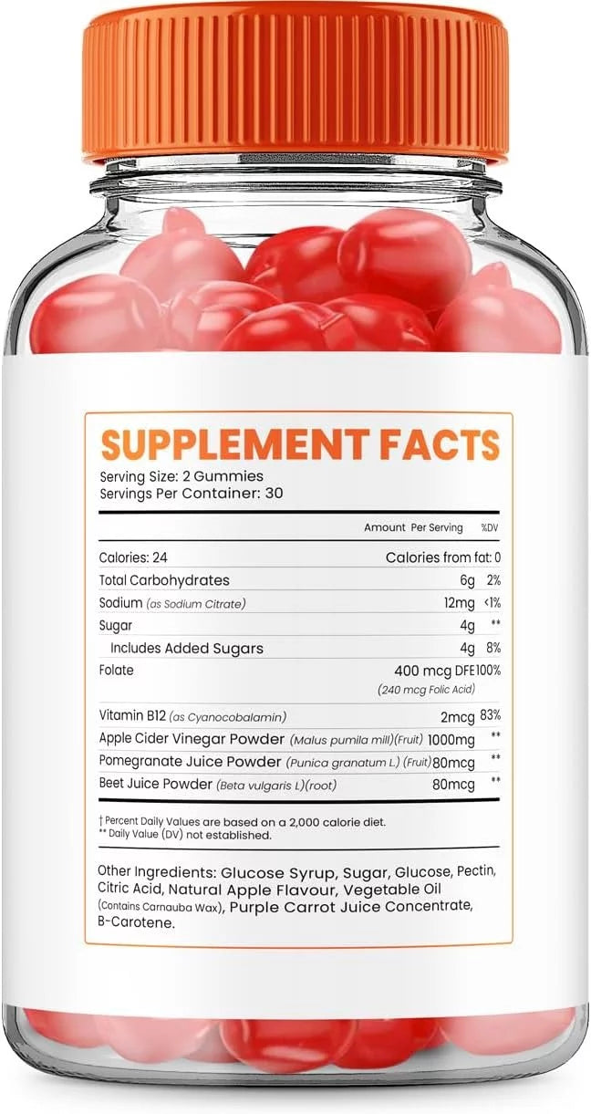2 Pack Apple Cider Vinegar Dietary Supplement 120 Gummies P911