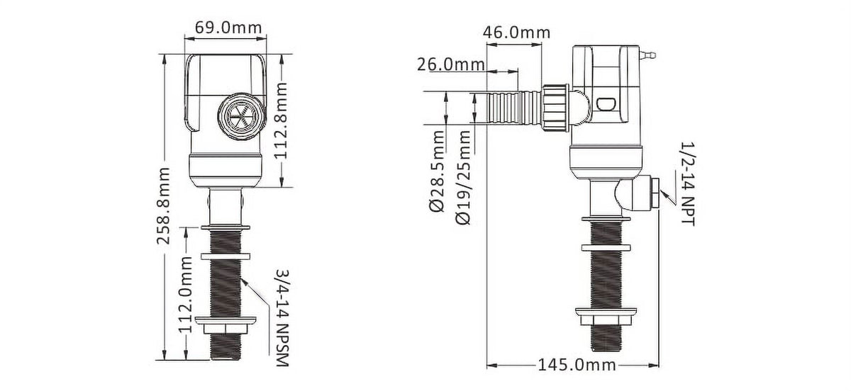 12V 1100GPH Straight Livewell/Baitwell Pump N46795
