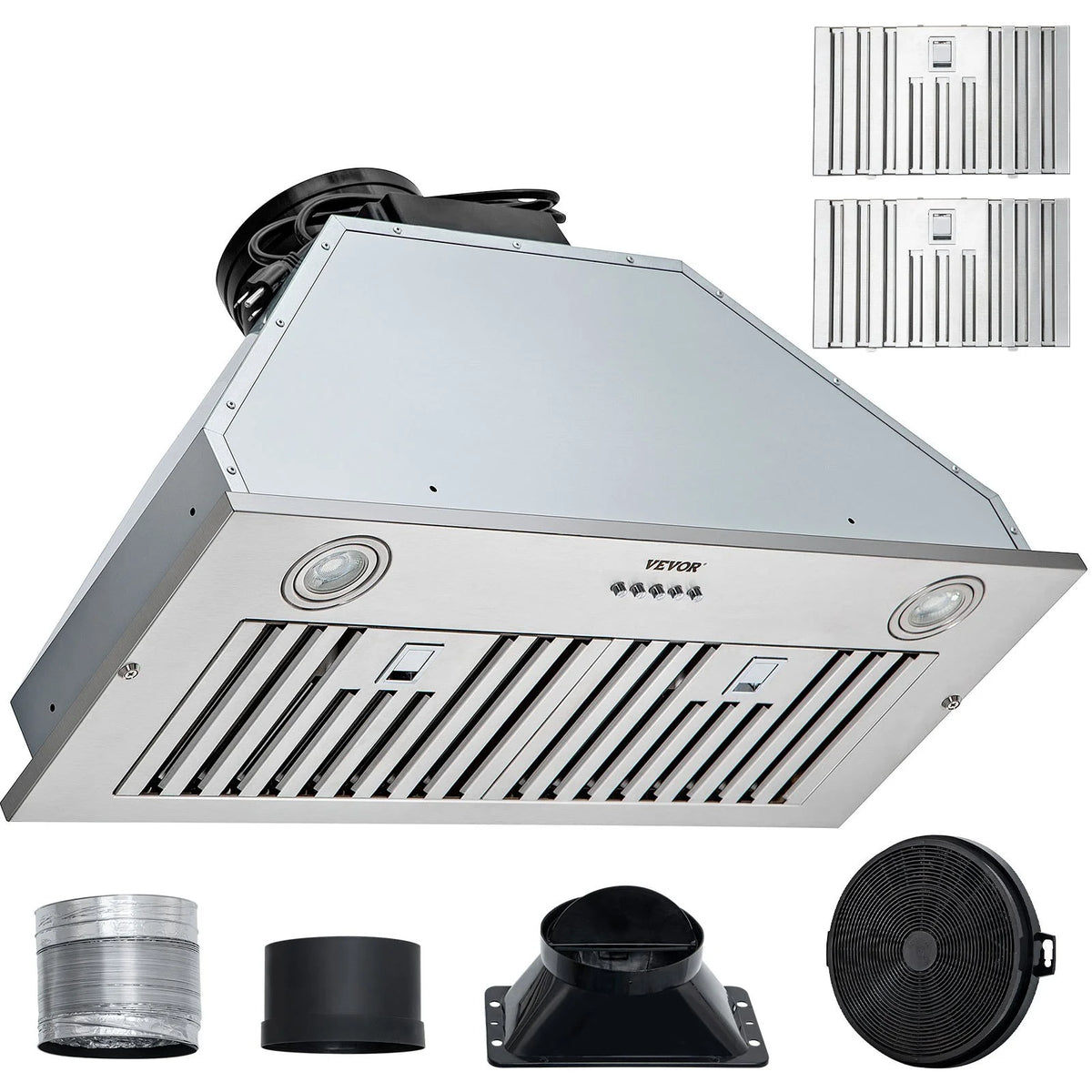 30 Inch 800CFM 3-Speed Stainless Steel Insert Range Hood R179