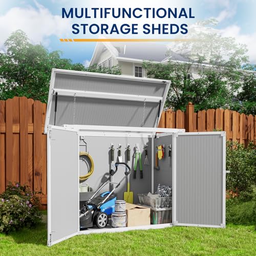 41 Cu Ft Outdoor Resin Storage Shed with Floor F758654