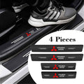 4pcs Carbon Fiber Door Sill Plate Protectors T285