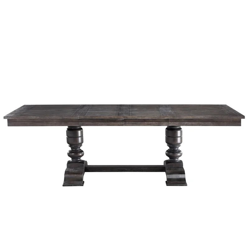 Washed Espresso Wood 9-piece Dining Set G182