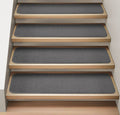 Set of 15 Gray Carpet Stair Treads T810