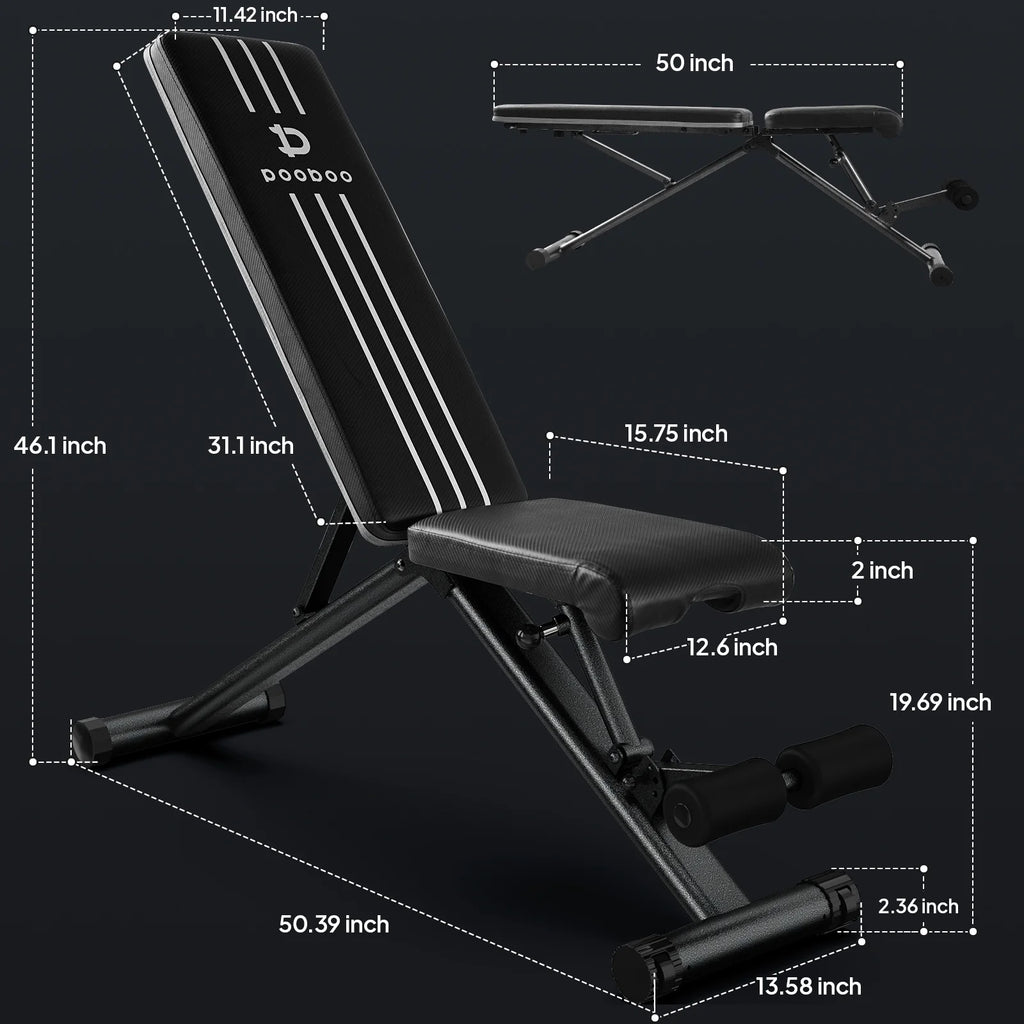 Foldable Adjustable Weight Bench Q159