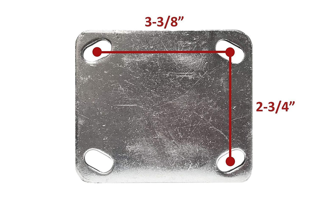 4 Pack 8” Flat Free Casters P28189