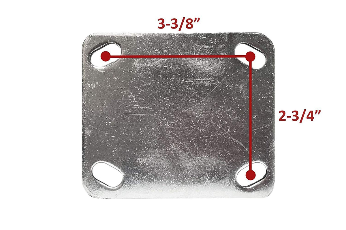 4 Pack 8” Flat Free Casters P28189
