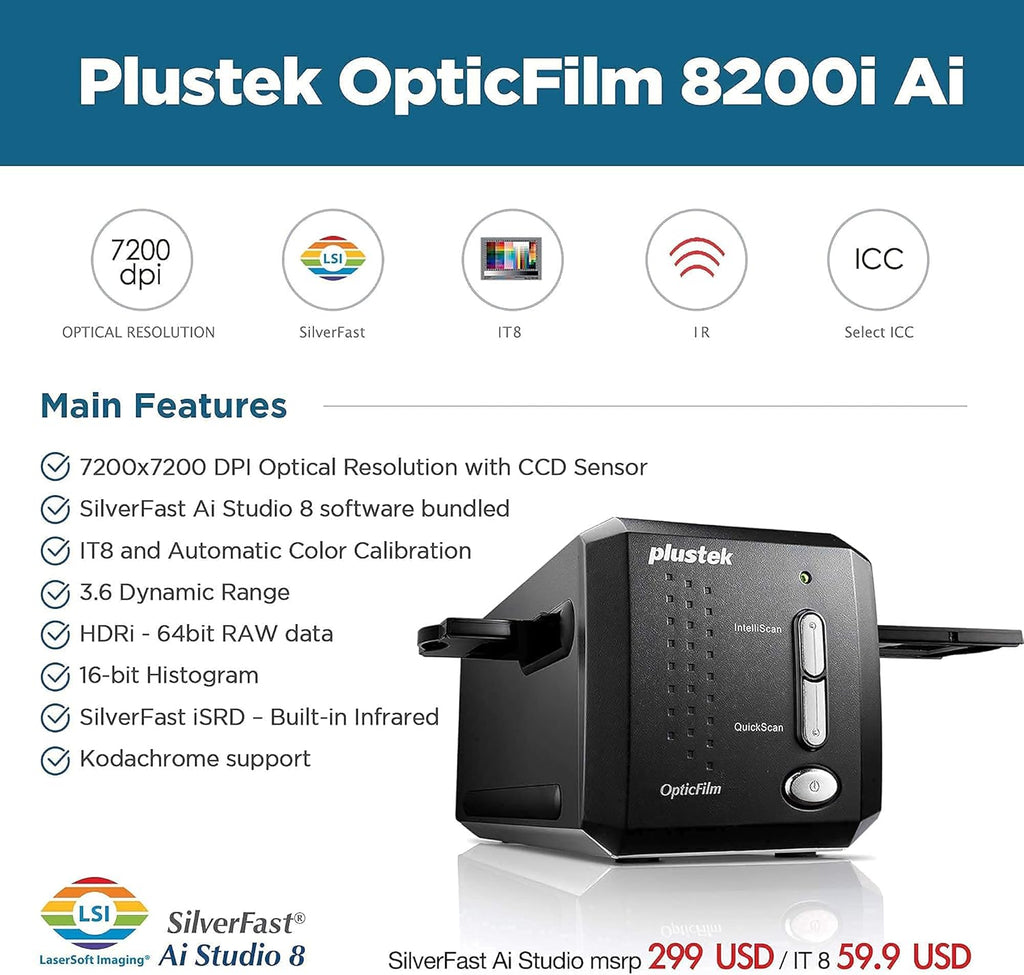 35mm Film & Slide Scanner with Slide Holders D905410