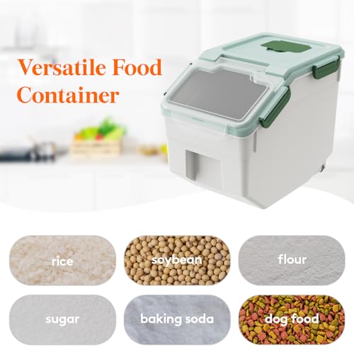 Dog Food Storage Container with Lid and Wheels F248