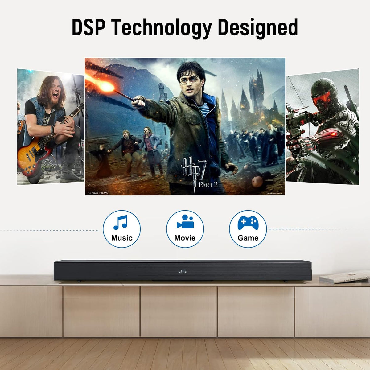 Black 2.1CH Sound Bar with Dual Subwoofers Z582912