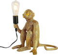 Monkey Lamp Gold Resin Sitting Lamp P7544