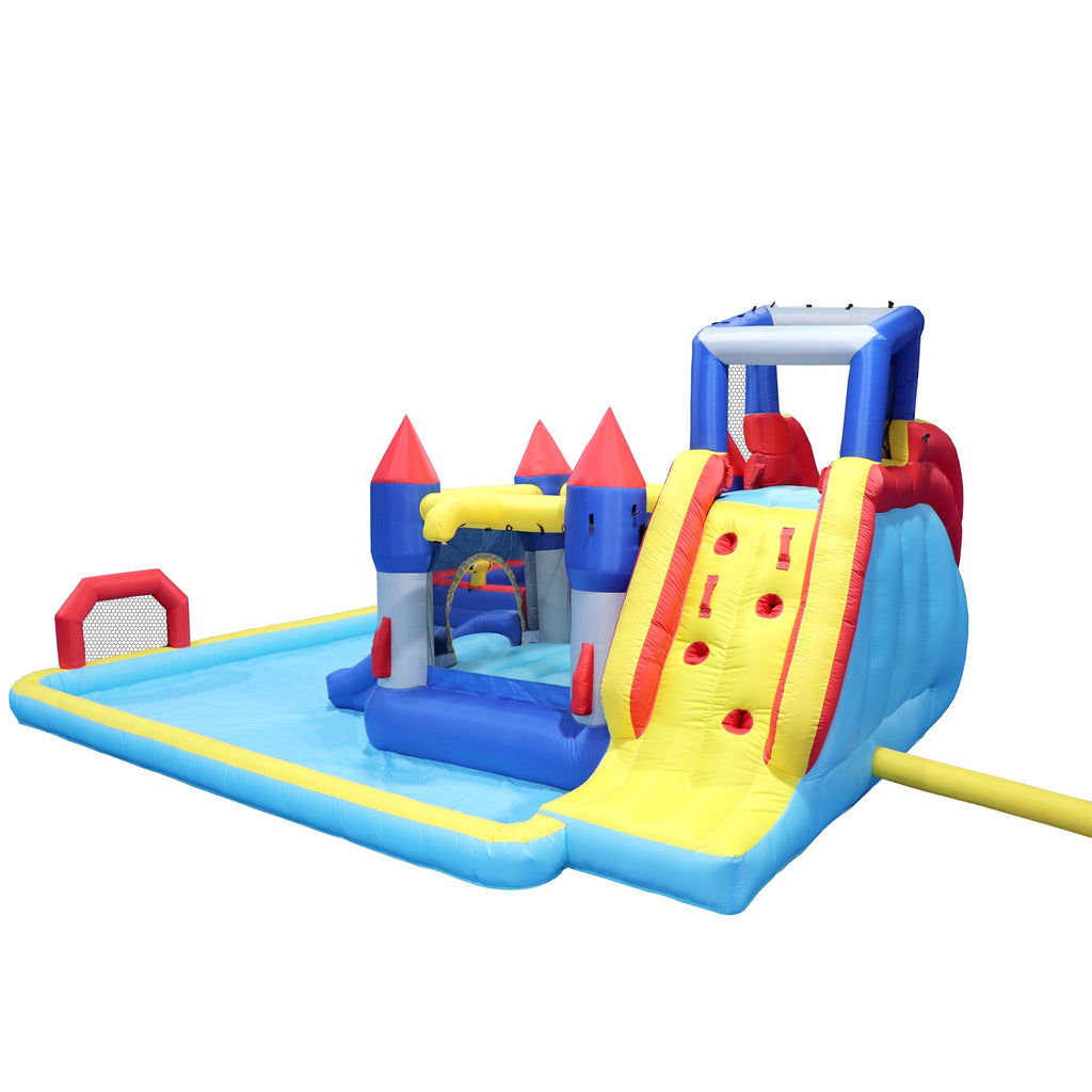 Blue 7 in1 Inflatable Water Park Bouncing House G32786