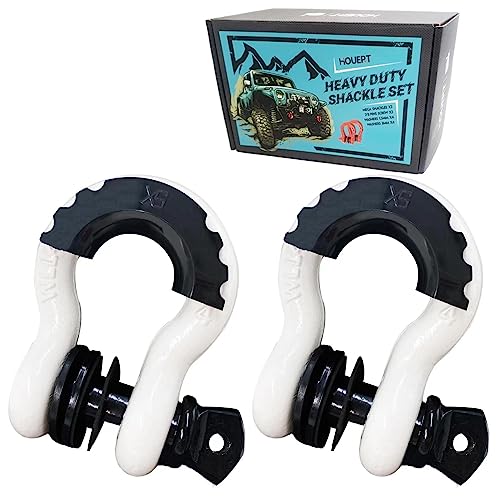 3/4" 2 Pack Clevis D-Ring Shackle 19 Ton Break Strength Q60271