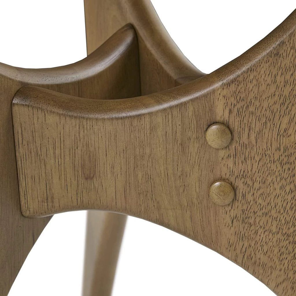 Light Brown Triangle Sofa Table with Solid Wood Legs Q5230
