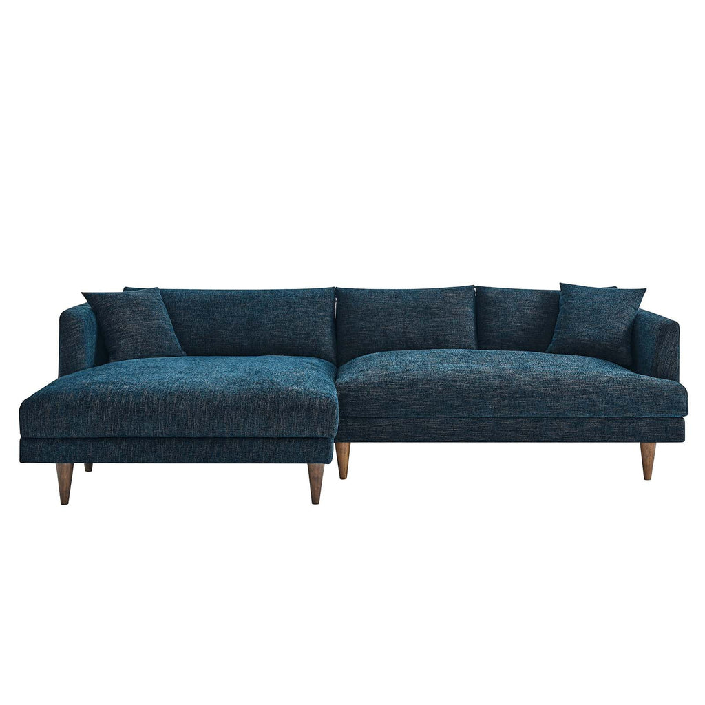Left-Facing Down Filled Overstuffed Sectional Sofa Y120