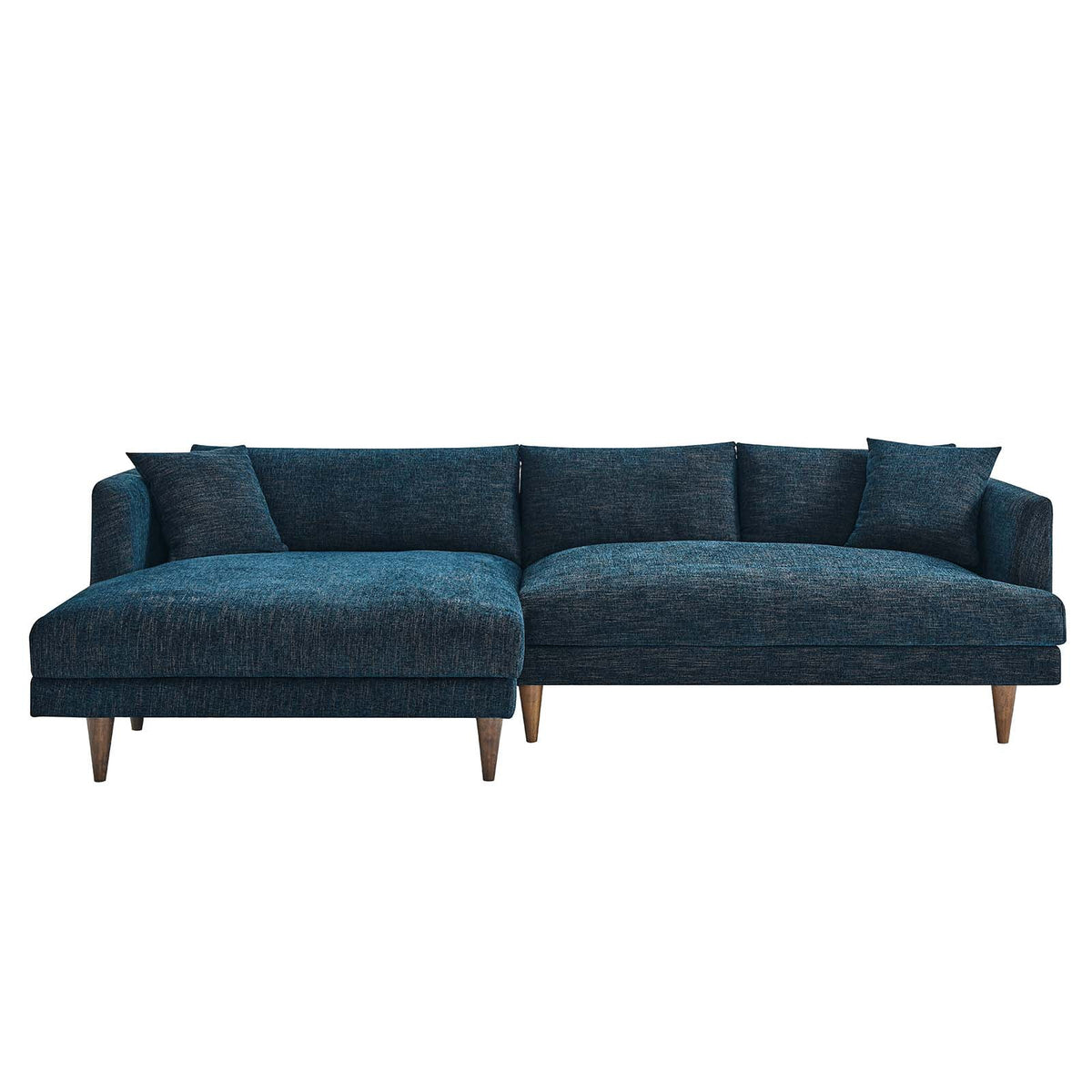 Left-Facing Down Filled Overstuffed Sectional Sofa Y120