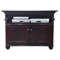 Dark Blue TV Stand with 1 Fixed Wood Half Shelf U29276