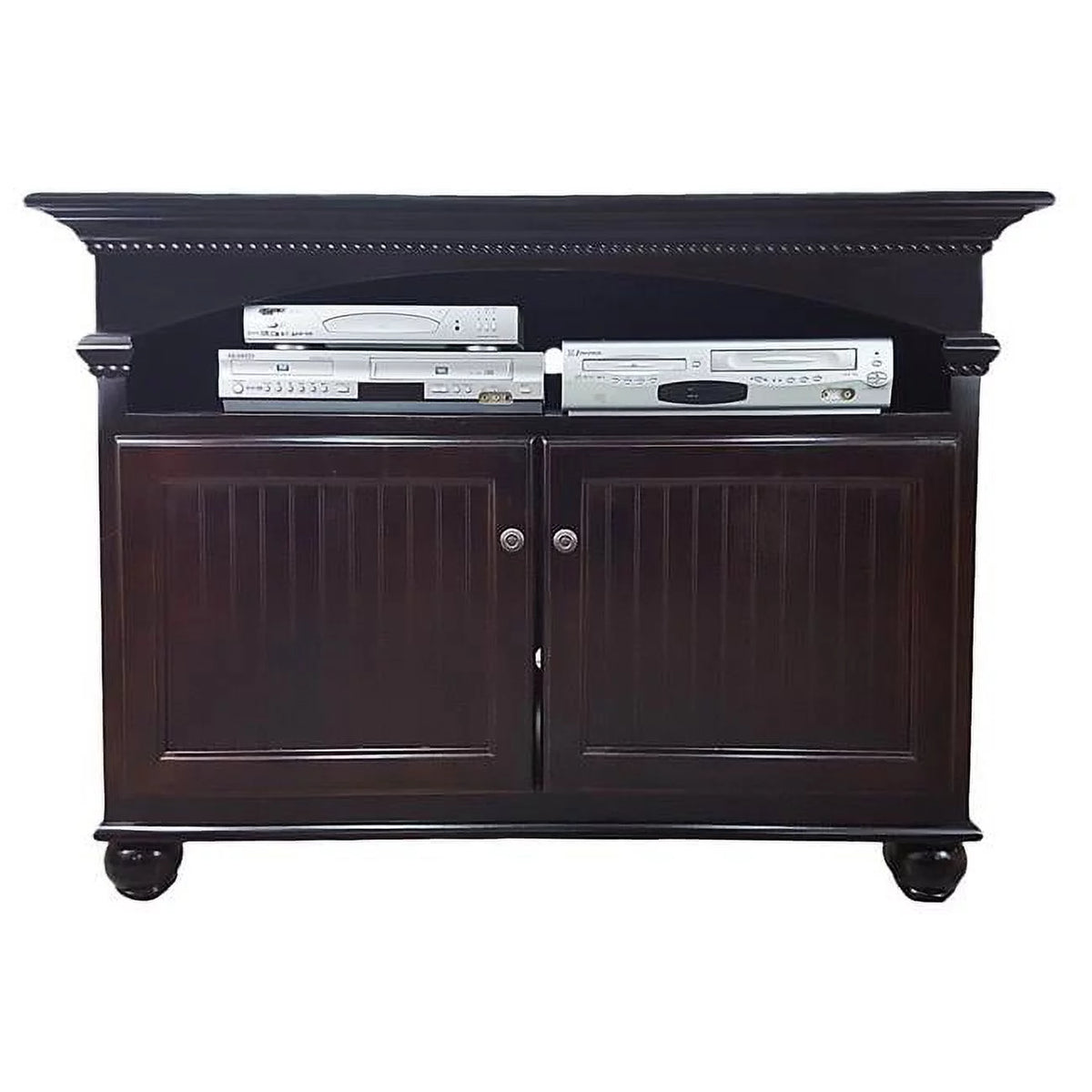 Dark Blue TV Stand with 1 Fixed Wood Half Shelf U29276
