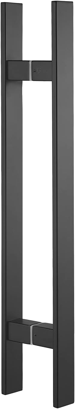 18 inches Solid Stainless Steel Push Pull Door Handle, Matte Black, Pack of 2 W358726
